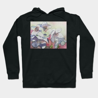 white cherry blossom watercolour painting Hoodie